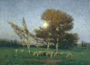 William Bromley Early Moonrise in September Spain oil painting artist